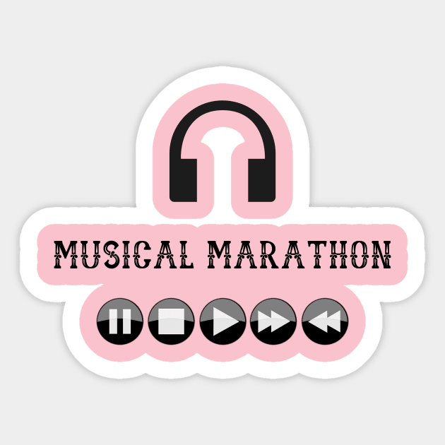 Musical marathon Sticker by Tondemand